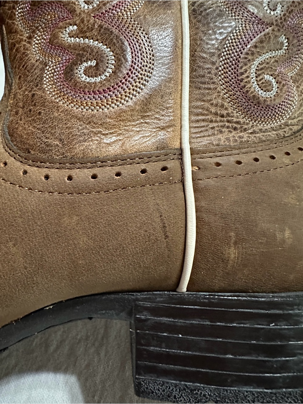 #40 - Ariat QuickDraw Women’s Western Boots-Badland Brown Leather-9.5B- LIKE NEW - Picture 10 of 13